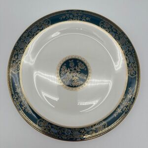 Royal Doulton Carlyle Dinner Plate 10.5" H. 5018 Teal Gold Bone China